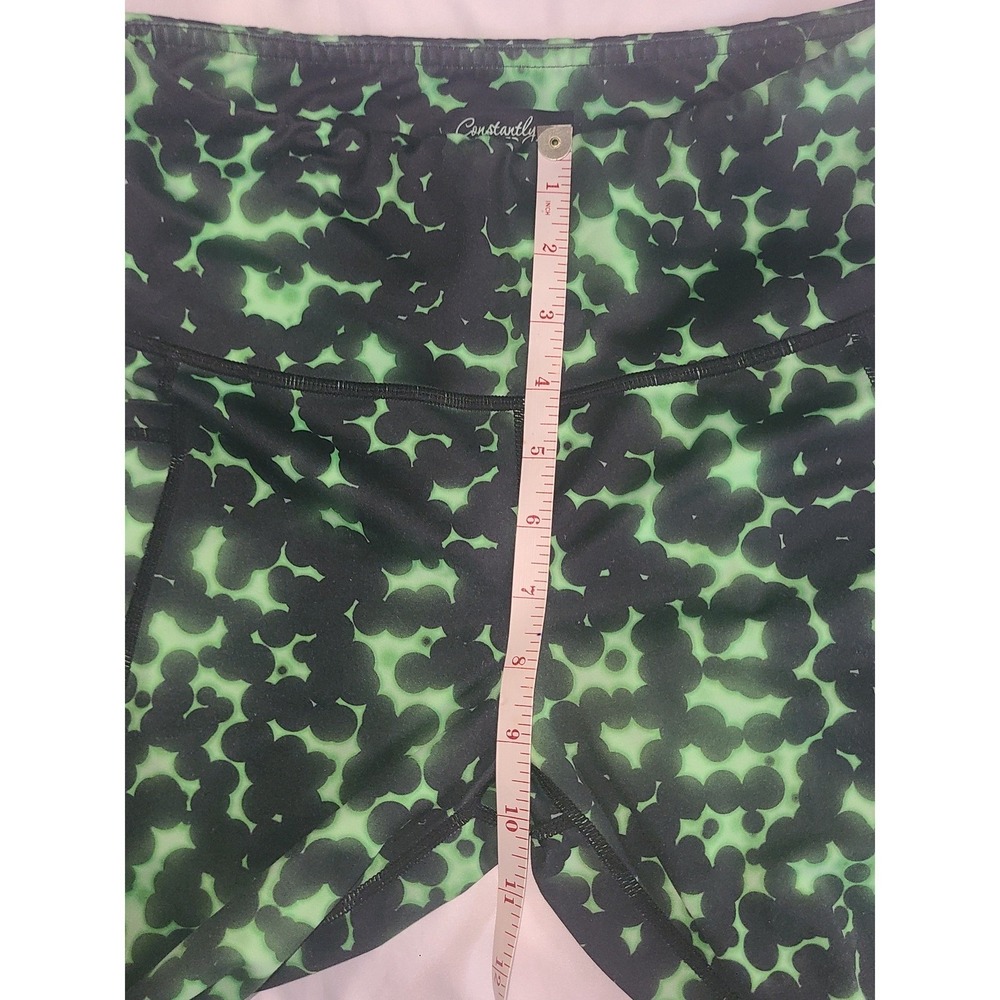 Constantly Varied Gear Neon Green Black Abstract Leggings XS Pockets Squat Proof - Picture 6 of 16